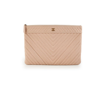 Top Quality Chanel Pink Caviar Pouch - VIP gift