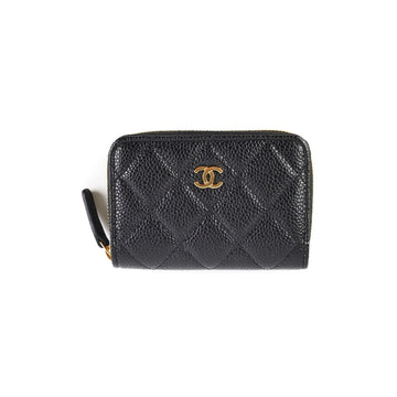 ITEM 3 - Top Quality Chanel Zipper Black Caviar Cardholder (microchipped)
