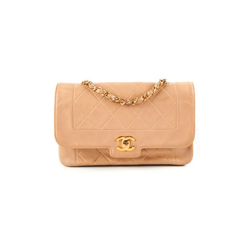 Top Quality Chanel   Beige Diana Lambskin