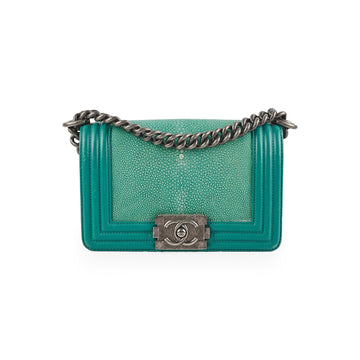 Top Quality Chanel Small Turqoise Stingray Boy