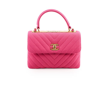 Top Quality Chanel Trendy CC Small Canvas Pink Chevron -