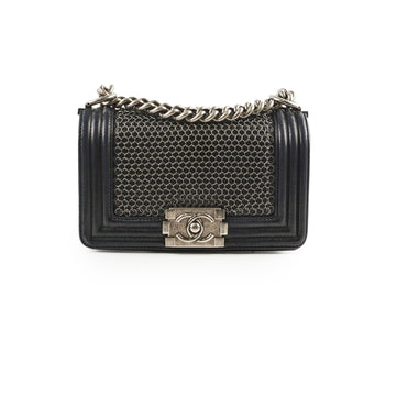 Top Quality Chanel Small Boy Chainmail Bag Black