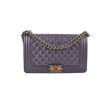 Top Quality Chanel Old Medium Boy Iridescent Boy Bag