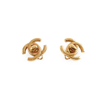 Top Quality Chanel   CC Turnlock Logo Clip on Earrings