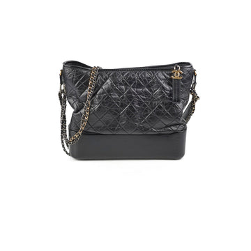 Top Quality Chanel Medium Gabrielle Calfskin Black - Series 24