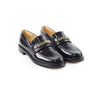 Top Quality Chanel Patent Loafers Black Size 41C