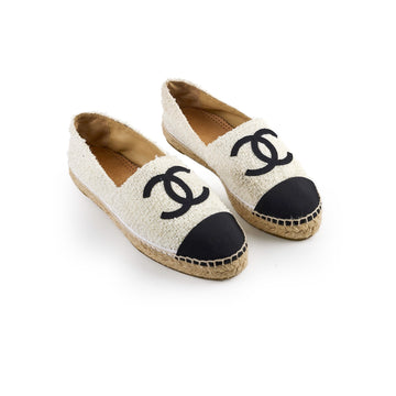 Top Quality Chanel Espadrilles White Size 40
