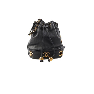 Top Quality Chanel Bucket Bag Caviar Black
