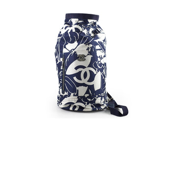 Top Quality Chanel Coco Beach Backpack Blue/White 31 Series