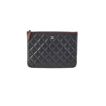 Top Quality Chanel Small O Case Black Lambskin