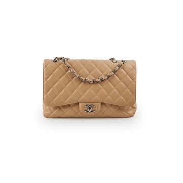 Top Quality Chanel Jumbo Single Flap Caviar Beige - Series 13