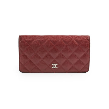 Top Quality Chanel Long Wallet Red Caviar - Series 18