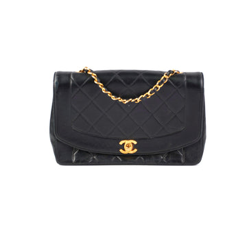 Top Quality Chanel   Medium Diana Lambskin Black Bag