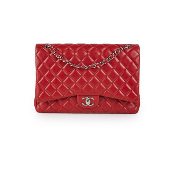 Top Quality Chanel Maxi Caviar Classic Double Flap Red