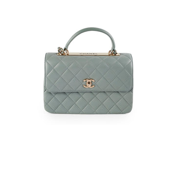 Top Quality Chanel Large Trendy CC Top Handle Blue/Green