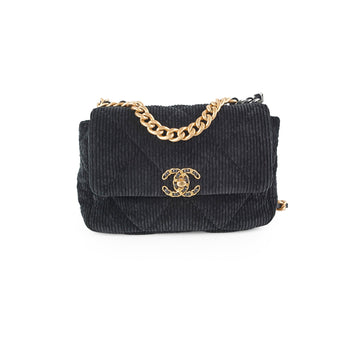 Top Quality Chanel Corduroy Small 19 Black