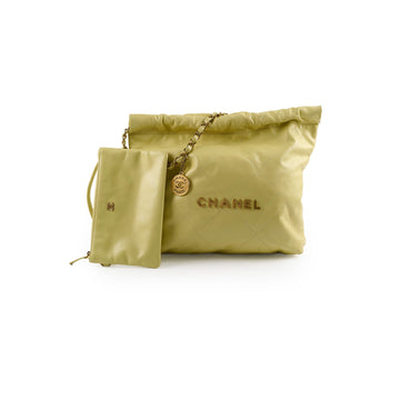 Top Quality Chanel 22 Small Yellow Shoulder Bag - Microchipped