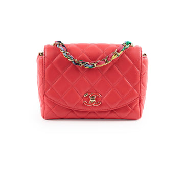 Top Quality Chanel Mido Bicolore Chain Seasonal Flap Red 31 series
