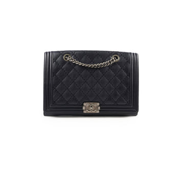 Top Quality Chanel Boy 2-way Chain Tote Bag Navy
