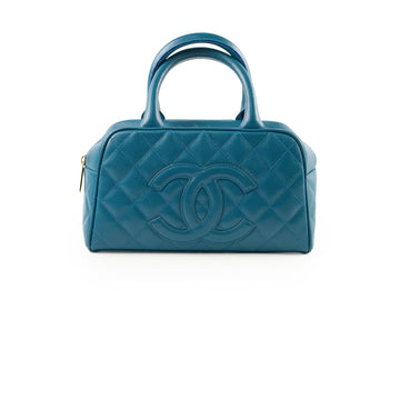 Top Quality Chanel Bowling Bag Caviar Blue