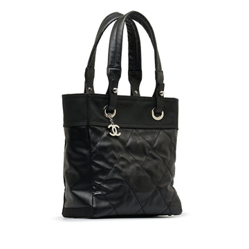 Black Top Quality Chanel Paris Biarritz PM Tote
