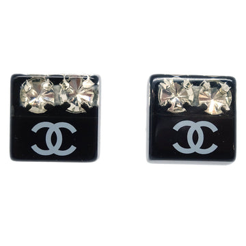 Top Quality Chanel Square Earrings Black Rhinestone 05P