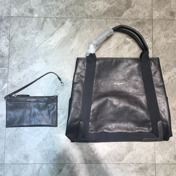 BLN-Ciaga Navy Medium Cabas Tote Bag In Gray, For Women,  Bags 14.1in/36Luxe Carry