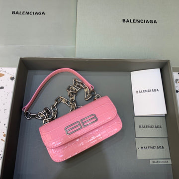 BLN-Ciaga Gossip Small On Chain Shoulder Bag Pink, For Women,  Bags 7.4in/19Luxe Carry
