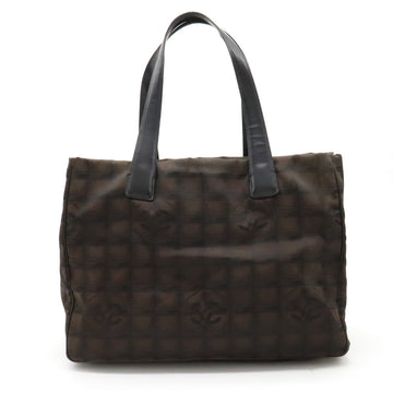 Top Quality Chanel NEW LABEL LINE TOTO MM TOTO BAG Nylon Jaguar Dark Brown Tea Black A15991
