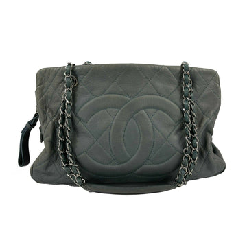 Top Quality Chanel - Seafoam / Silver CC Caviar Medium Leather Shopping Tote / Shoulder Bag