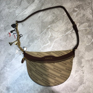 BLN-Ciaga Souvenir XS Belt Bag In Brown, For Women,  Bags 9.5in/24Luxe Carry