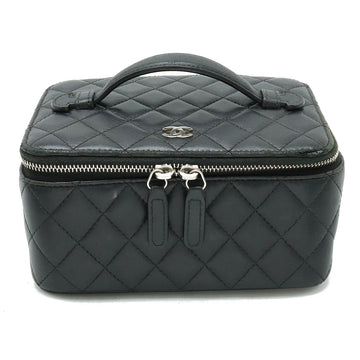 Top Quality Chanel Mattress Jewelry Case Vanity Bag Cosmetic Bag Cosmetic Bag Small Insert Leather Black Black Silver Gold A84295
