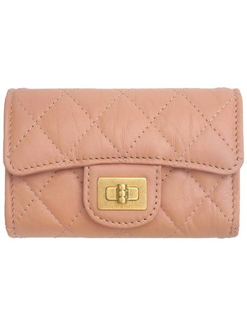 2.55   Flap Card Wallet Beige Chanel