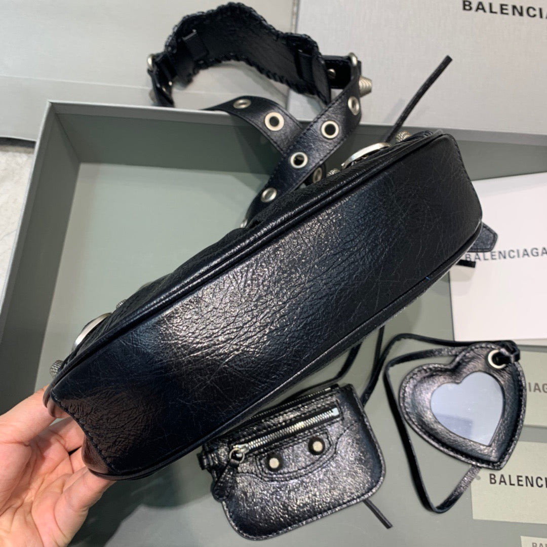 BLN-Ciaga Le Cagole XS Shoulder Bag In Black, For Women,  Bags 10.2in/26Luxe Carry 671309210BK1000