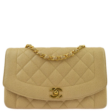 Top Quality Chanel Beige Caviar Medium Diana Shoulder Bag