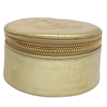 Top Quality Chanel Accessory Case Lamb Skin Gold CC Auth bs10787
