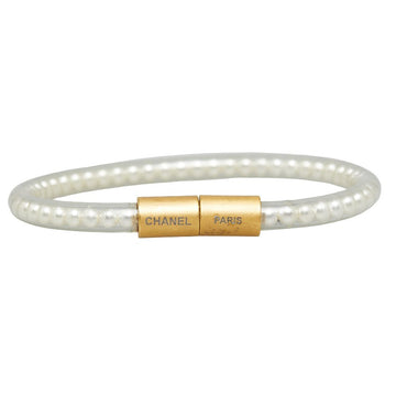 Top Quality Chanel  Pearl Bracelet White Gold Vinyl   Chanel