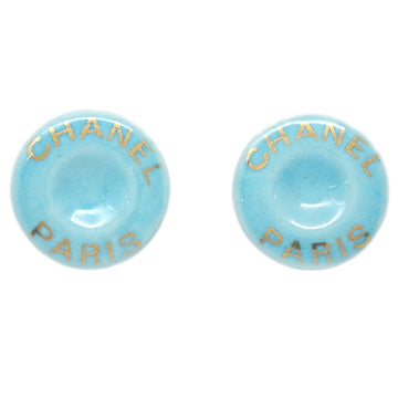 Top Quality Chanel Button Earrings Clip-On Gold 97P