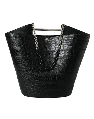 Blnciaga Elegant  Crocodile Leather Maxi Bucket Women's Bag