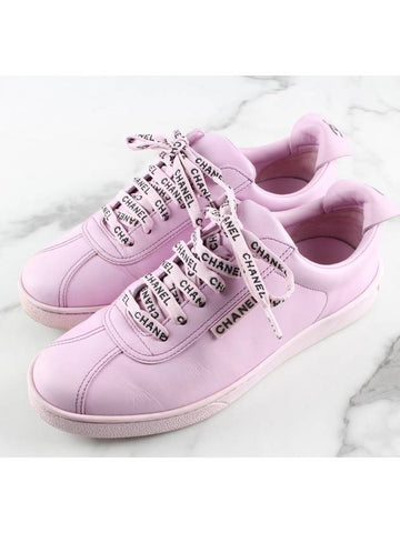 shoe lace pink Chanel