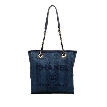 Top Quality Chanel Dolphin PM Shoulder Bag Navy Raffia Leather  Chanel
