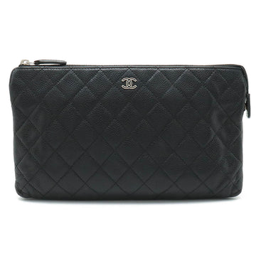 Top Quality Chanel Top Quality Chanel Cocomark Mattress Cracksack Second Bag Multiport Caviar S Leather Black Black Blumin