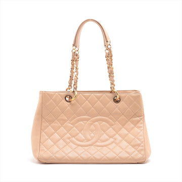 Top Quality Chanel GST Caviar S Chantrotot Bag Beige G