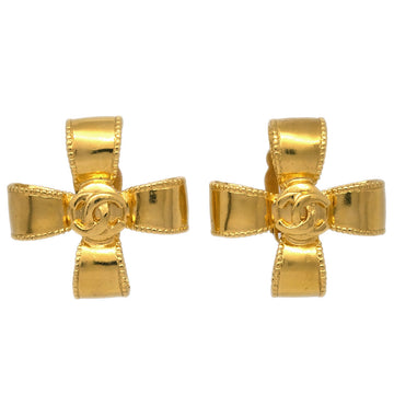 Top Quality Chanel 1997 Ribbon Cross Earrings Clip-On