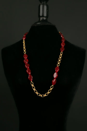 Collier de perles de verre Top Quality Chanel 1983