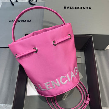 BLN-Ciaga Le Cagole Medium Bucket Bag In Pink, For Women,  Bags 11.8in/30Luxe Carry