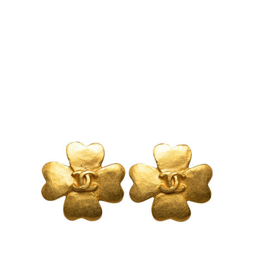 Top Quality Chanel   Coco Clover Earring Gold   Chanel
