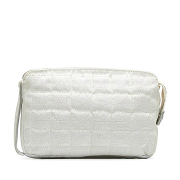 Top Quality Chanel New Label Line Porch ilver White Nylon Leather  CHANEL