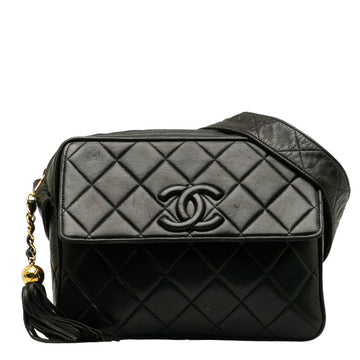 Top Quality Chanel   Tassel Flap Shoulder Bag in Lambskin Black