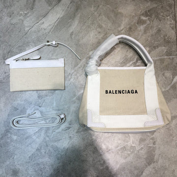 BLN-Ciaga Navy XS Tote Bag In White, For Women,  Bags 12.6in/32Luxe Carry